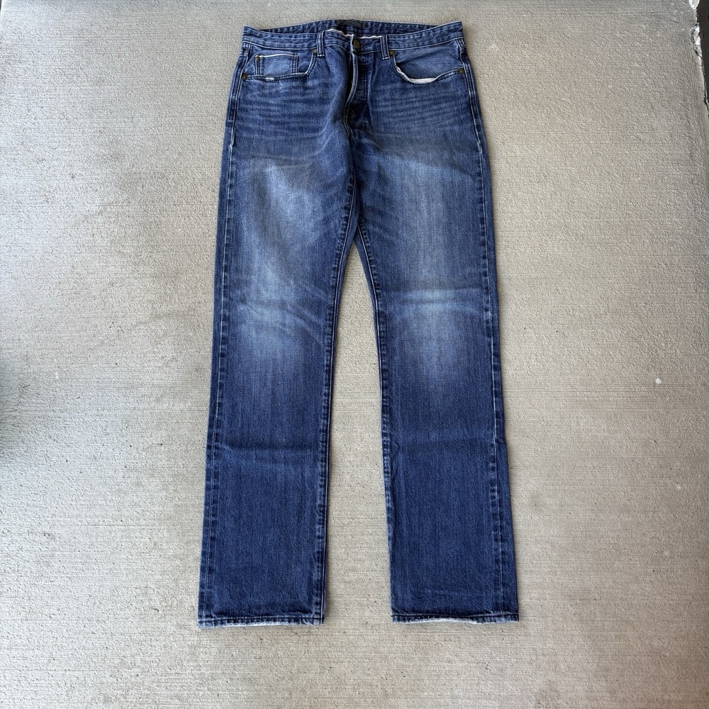 Banana Republic Slim Selvedge Jeans 34x34 Dark Indigo Denim Japan Fabric